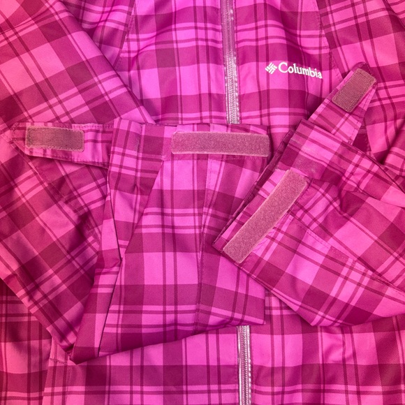 COLUMBIA, Woman's Interchange Jacket, Outer Shell, Pink Plaid, Size Large - Picture 4 of 13